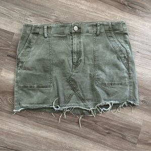 EXPRESS Olive Green Stretch Straight Slim Mid Rise Women Size 10